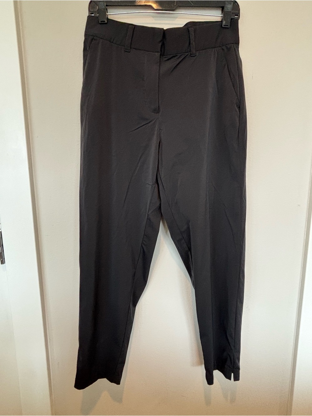 Nike Black Women's Dri Fit Slacks with White Swoosh - Picture 3 of 7